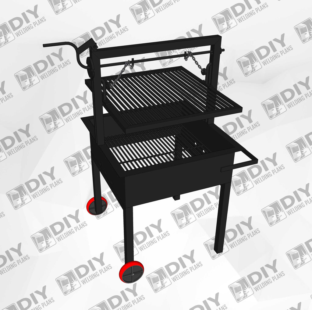 Homemade charcoal grill plans best sale